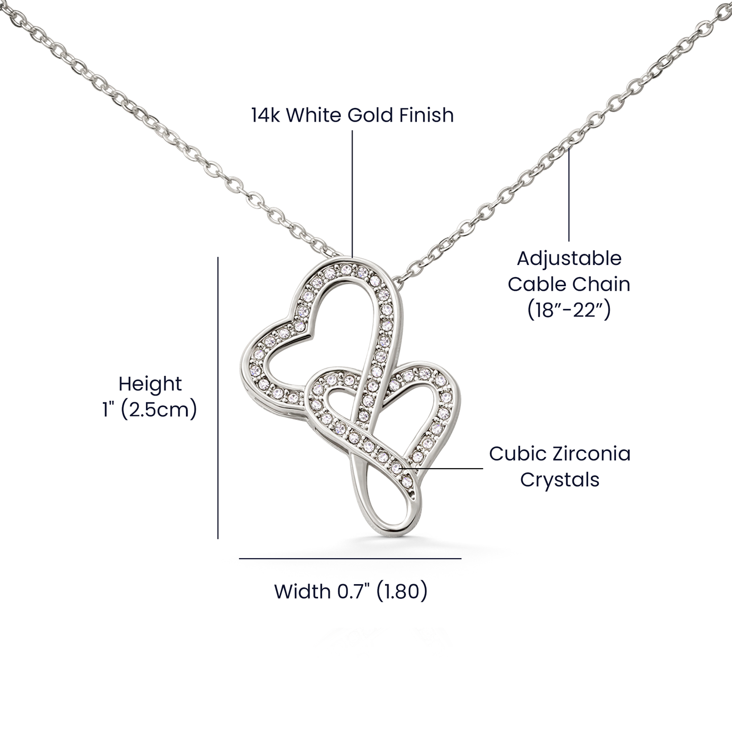 To My Beautiful Wife - Heart to Heart Pendant