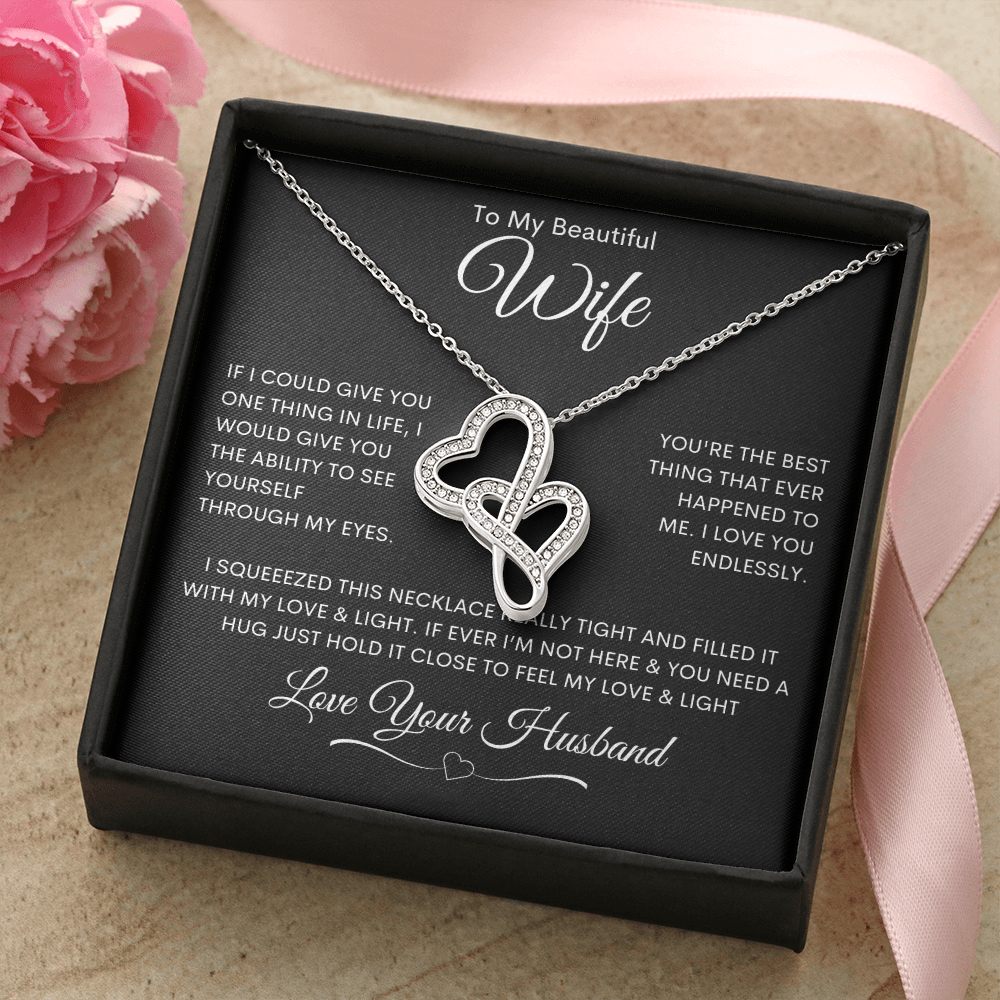 To My Beautiful Wife - Heart to Heart Pendant