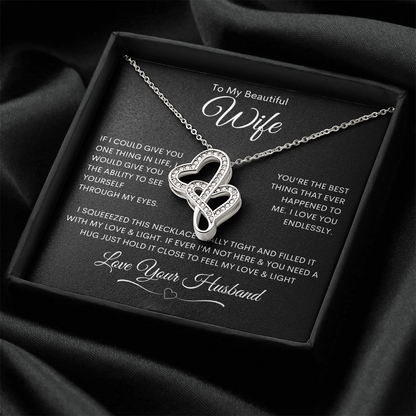 To My Beautiful Wife - Heart to Heart Pendant