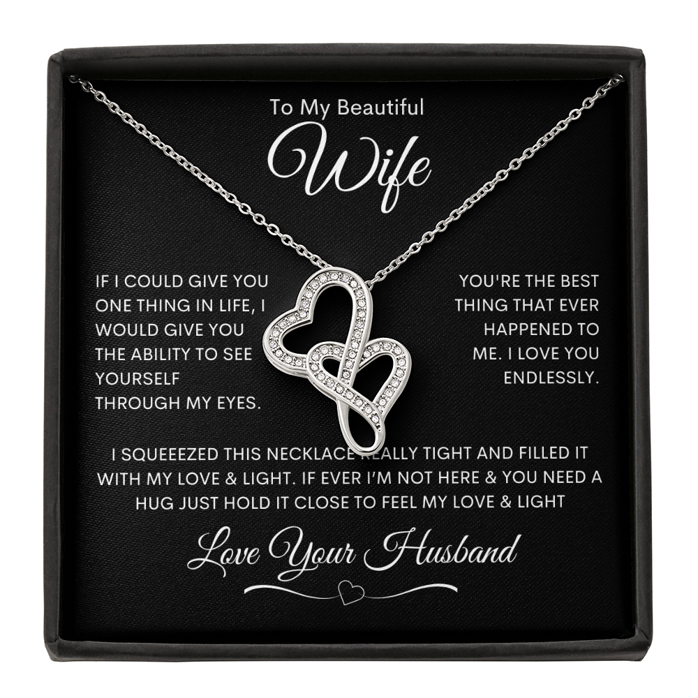 To My Beautiful Wife - Heart to Heart Pendant