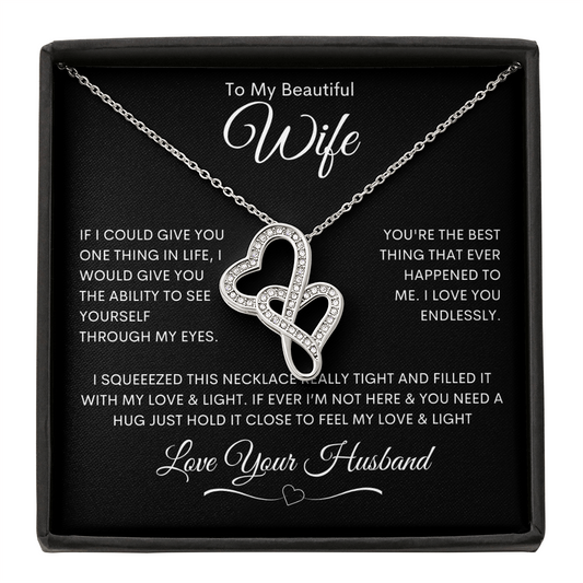 To My Beautiful Wife - Heart to Heart Pendant