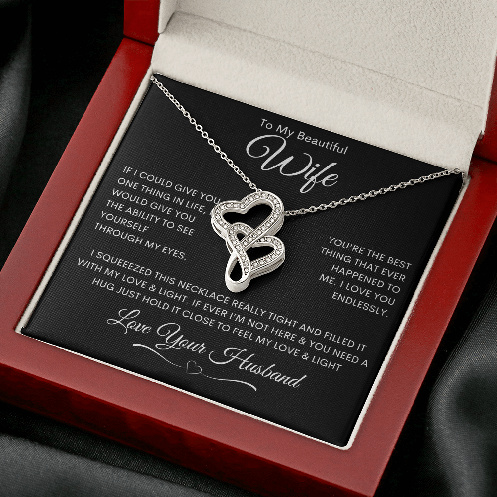 To My Beautiful Wife - Heart to Heart Pendant