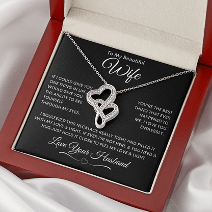 To My Beautiful Wife - Heart to Heart Pendant