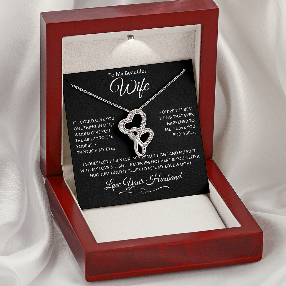 To My Beautiful Wife - Heart to Heart Pendant