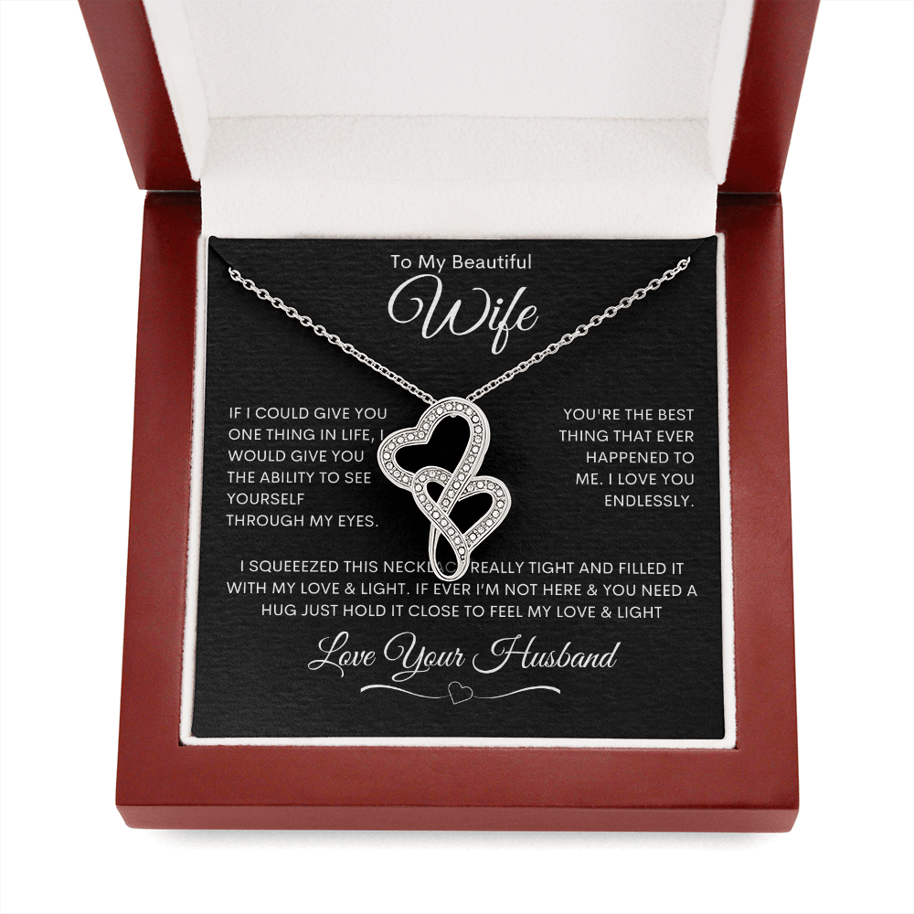 To My Beautiful Wife - Heart to Heart Pendant