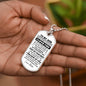 To My Son from Mom - Dog Tag Personalize at Check Out