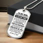 To My Son from Dad - Dog Tag  Personalize at Check Out