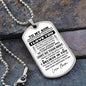 To My Son from Mom - Dog Tag Personalize at Check Out
