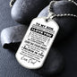 To My Son from Dad - Dog Tag  Personalize at Check Out