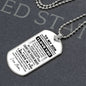 To My Son from Mom - Dog Tag Personalize at Check Out