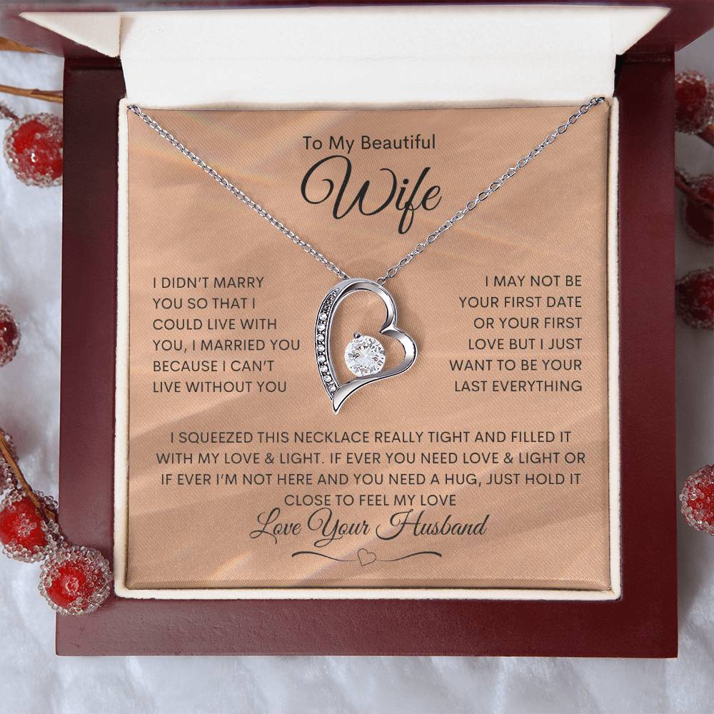 To My Wife - Forever Love Necklace - Rose