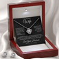 To My Beautiful Wife - Love Knot Necklace & Earring Set