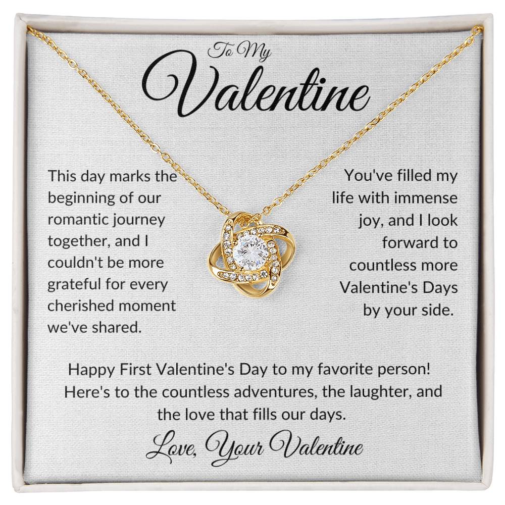First Valentine's Day - Love Knot Necklace