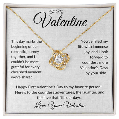 First Valentine's Day - Love Knot Necklace