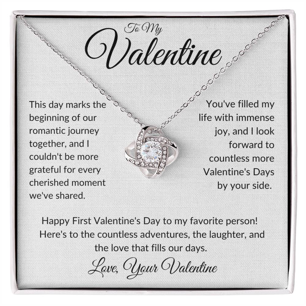 First Valentine's Day - Love Knot Necklace