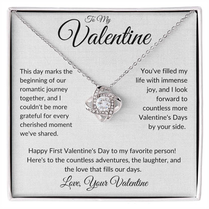 First Valentine's Day - Love Knot Necklace