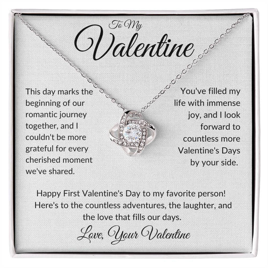 First Valentine's Day - Love Knot Necklace