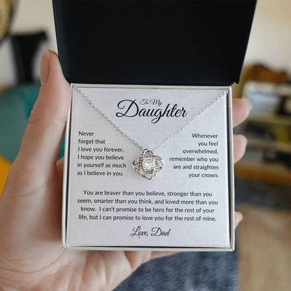 Love Knot Necklace - To Daughter from Dad