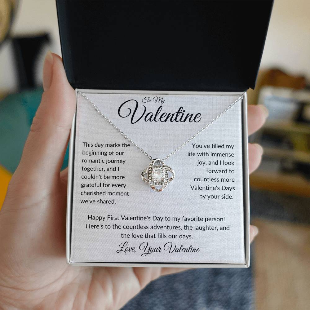 First Valentine's Day - Love Knot Necklace
