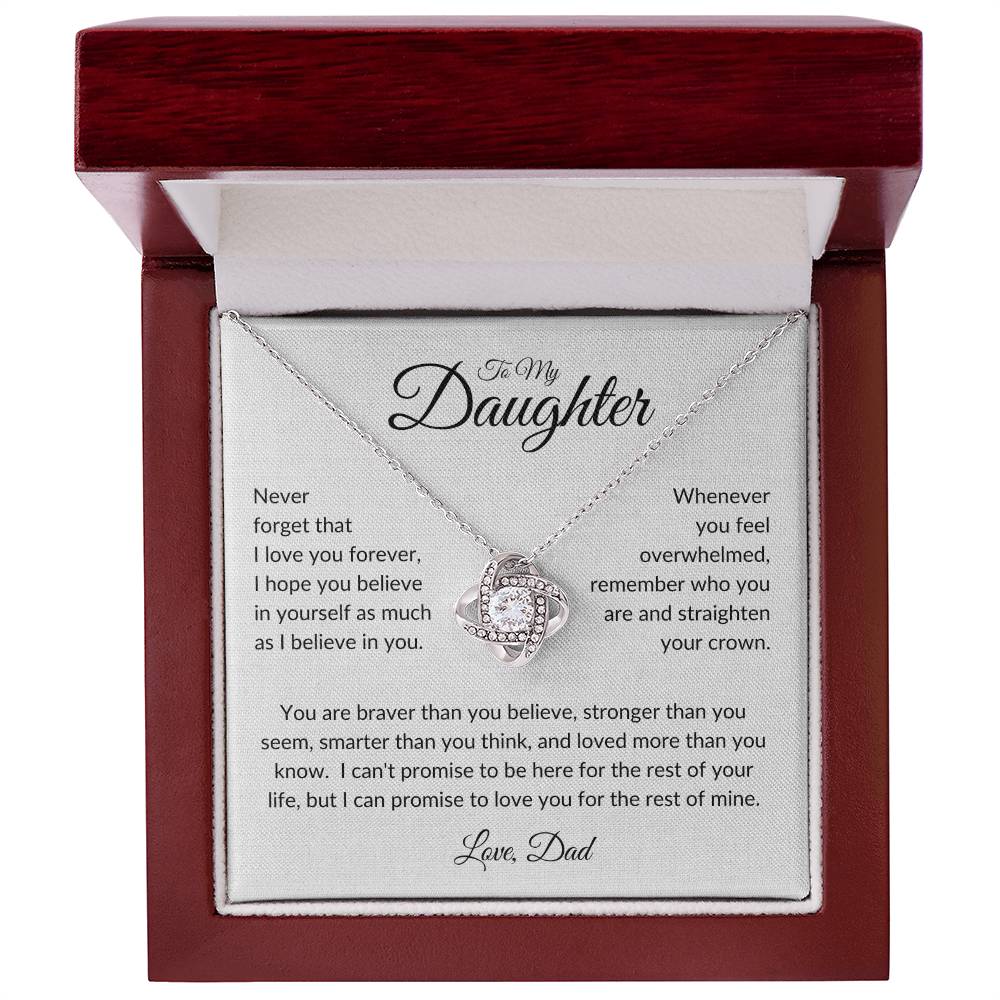 Love Knot Necklace - To Daughter from Dad