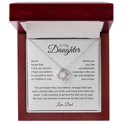 Love Knot Necklace - To Daughter from Dad