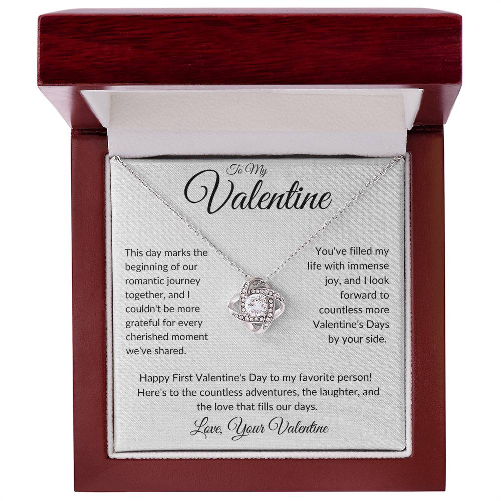First Valentine's Day - Love Knot Necklace