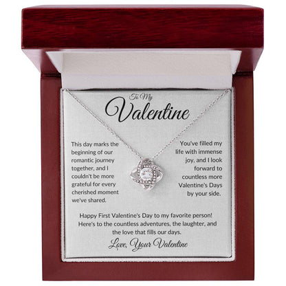 First Valentine's Day - Love Knot Necklace