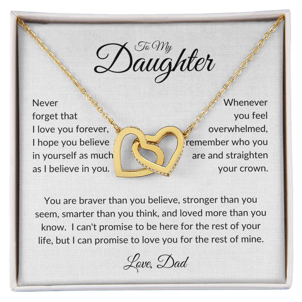 Interlocking Hearts - To Daughter from Dad