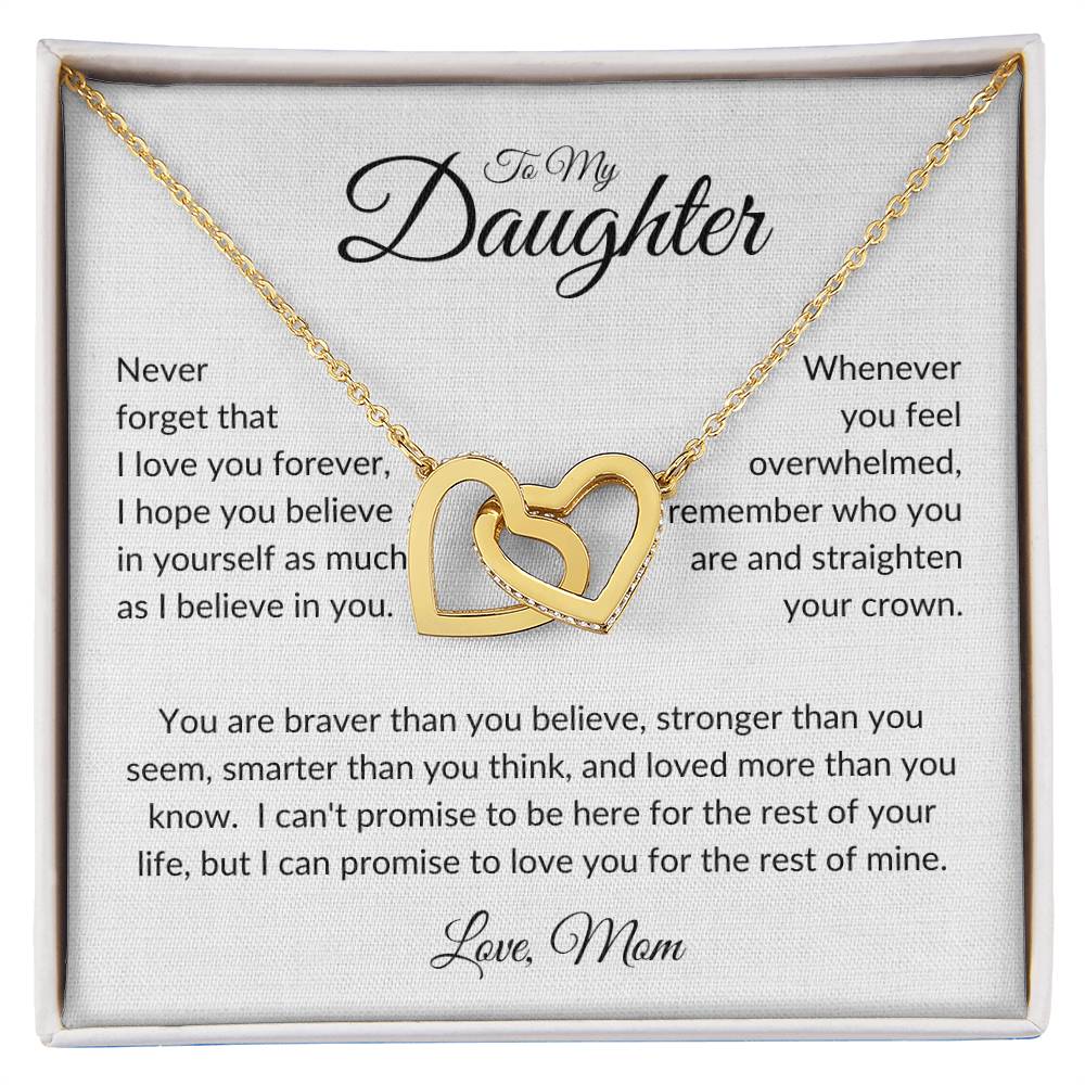 Interlocking Hearts - To Daughter from Mom
