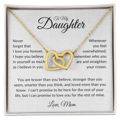 Interlocking Hearts - To Daughter from Mom