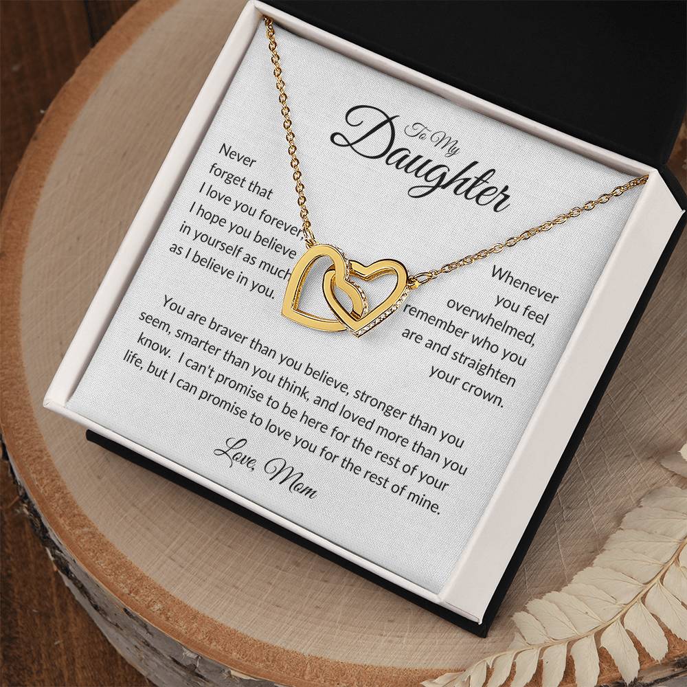 Interlocking Hearts - To Daughter from Mom