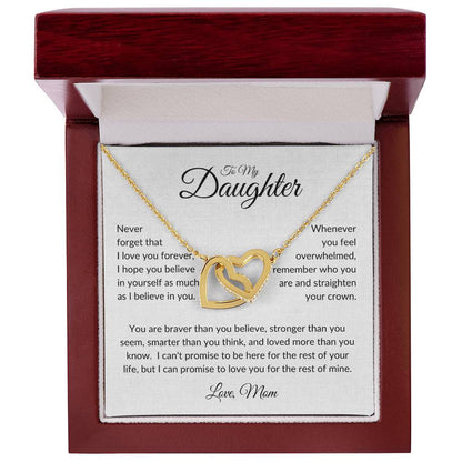 Interlocking Hearts - To Daughter from Mom