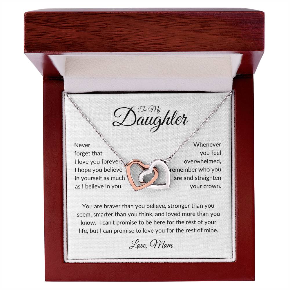 Interlocking Hearts - To Daughter from Mom