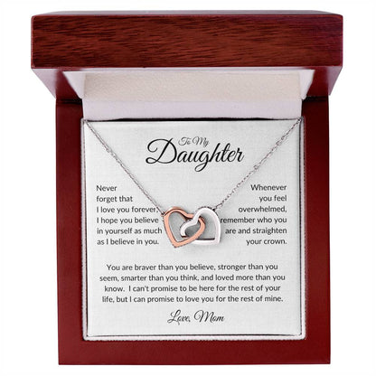Interlocking Hearts - To Daughter from Mom