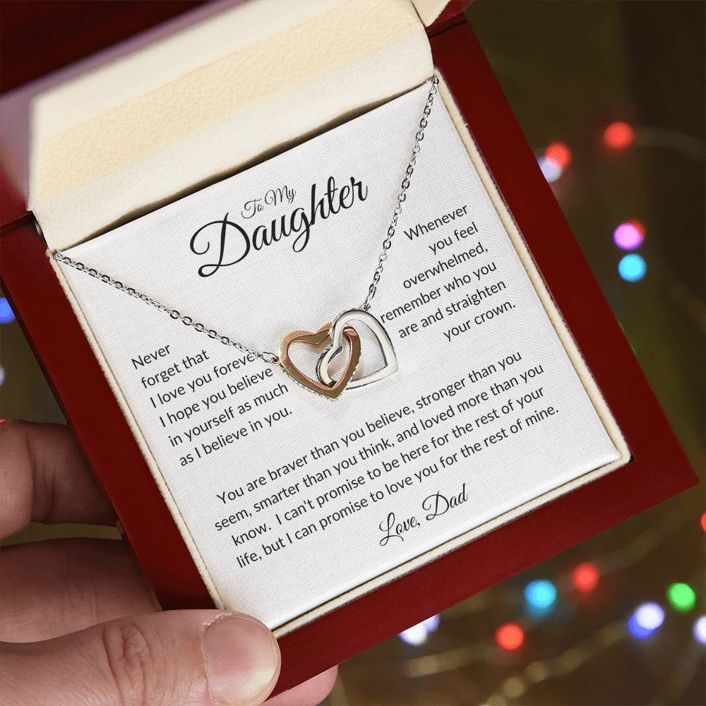 Interlocking Hearts - To Daughter from Dad