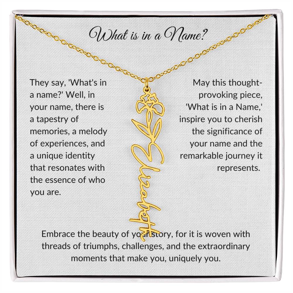 What is in a Name - Flower Necklace