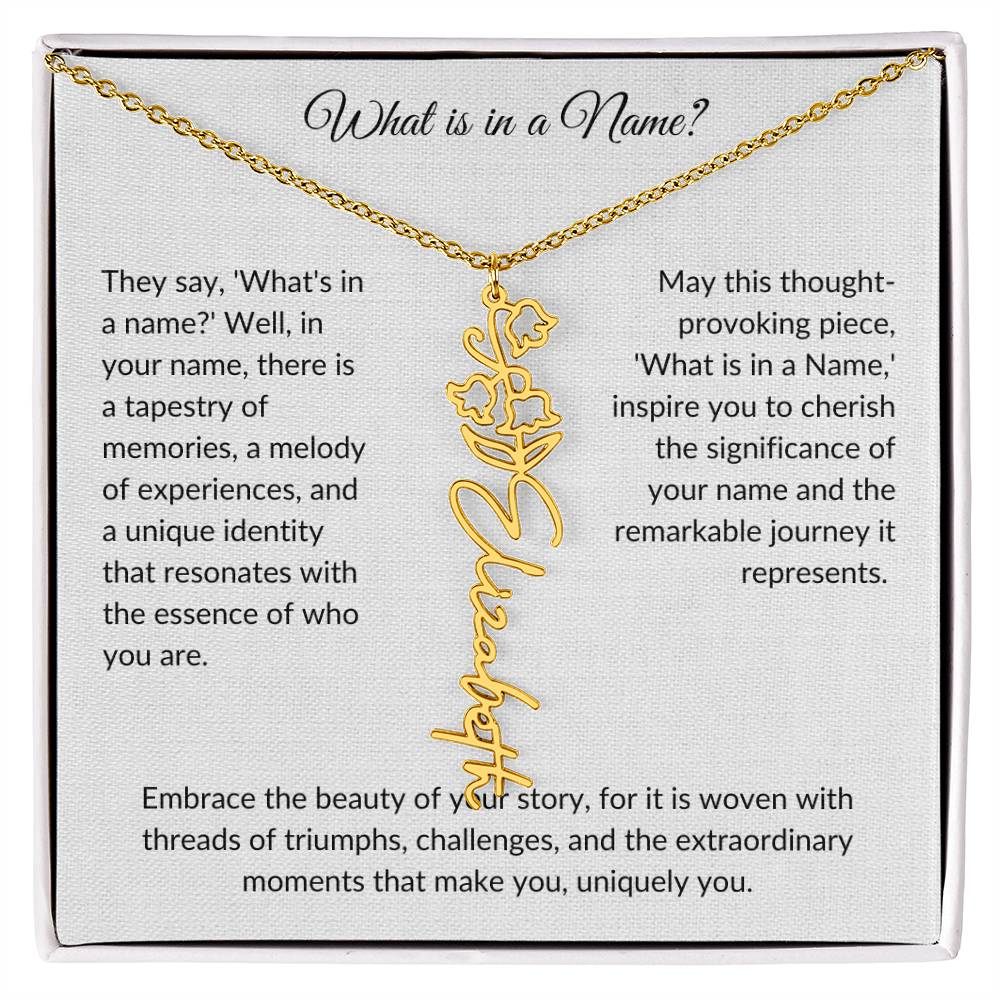 What is in a Name - Flower Necklace