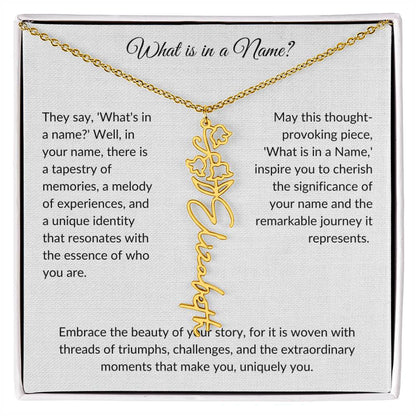 What is in a Name - Flower Necklace