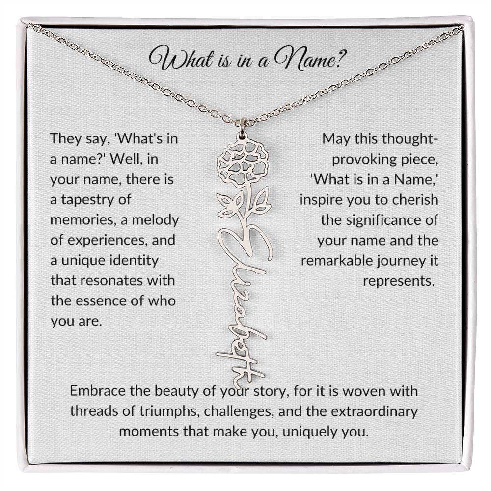 What is in a Name - Flower Necklace