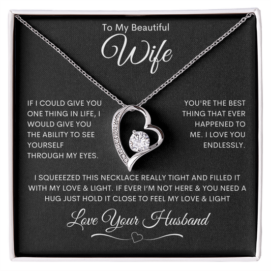 To My Beautiful Wife - Forever Love Necklace