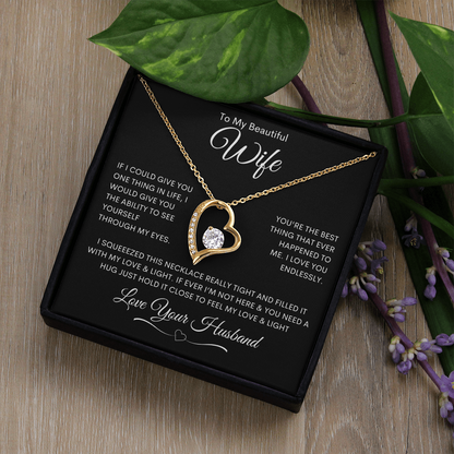 To My Beautiful Wife - Forever Love Necklace