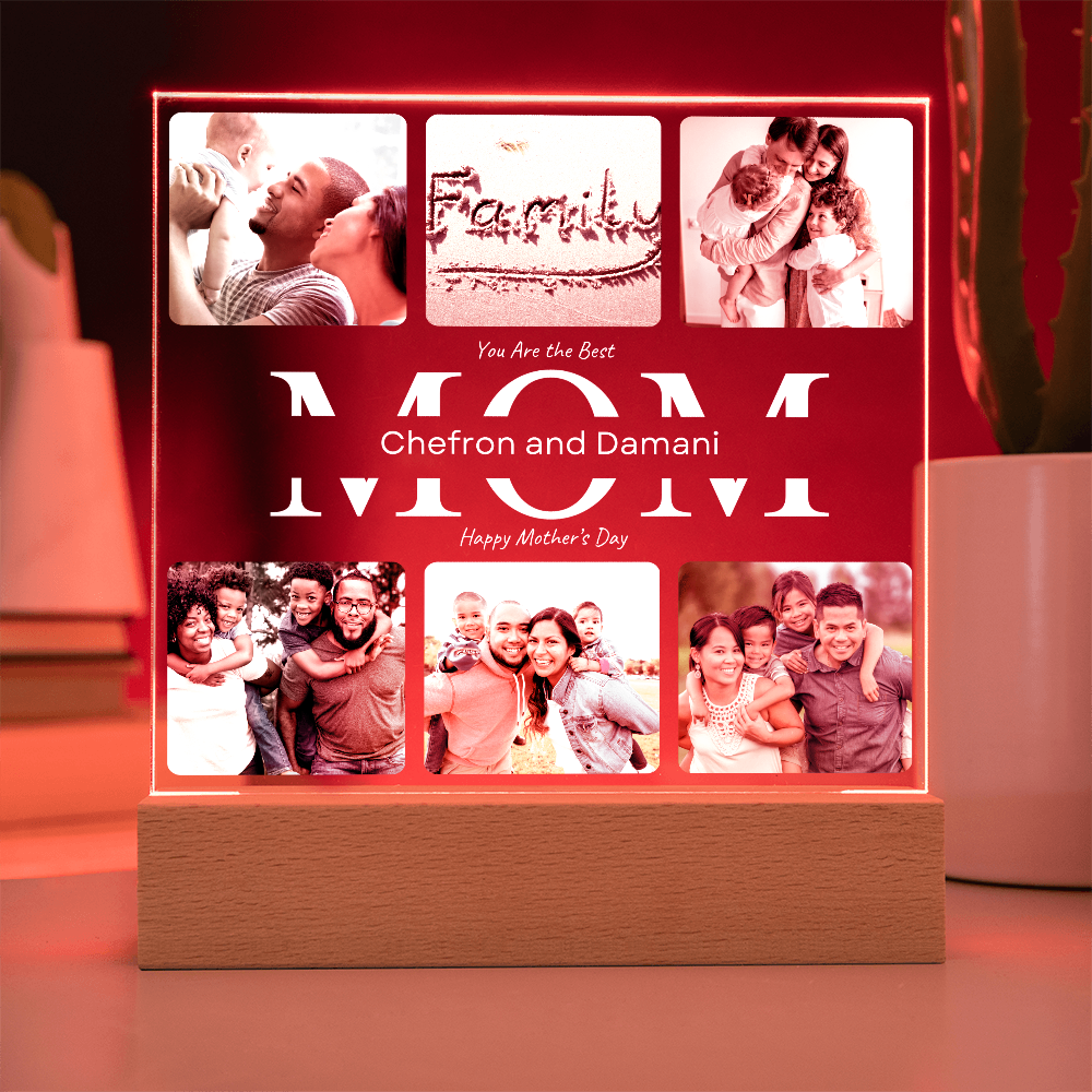 Mom's Personalized Acrylic Square Plaque
