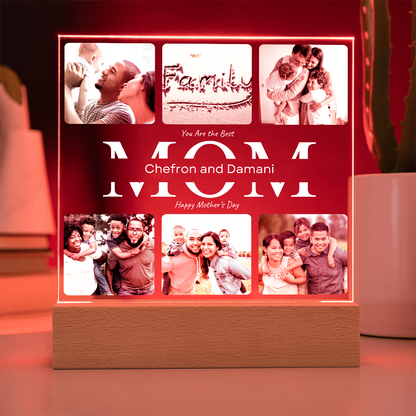 Mom's Personalized Acrylic Square Plaque